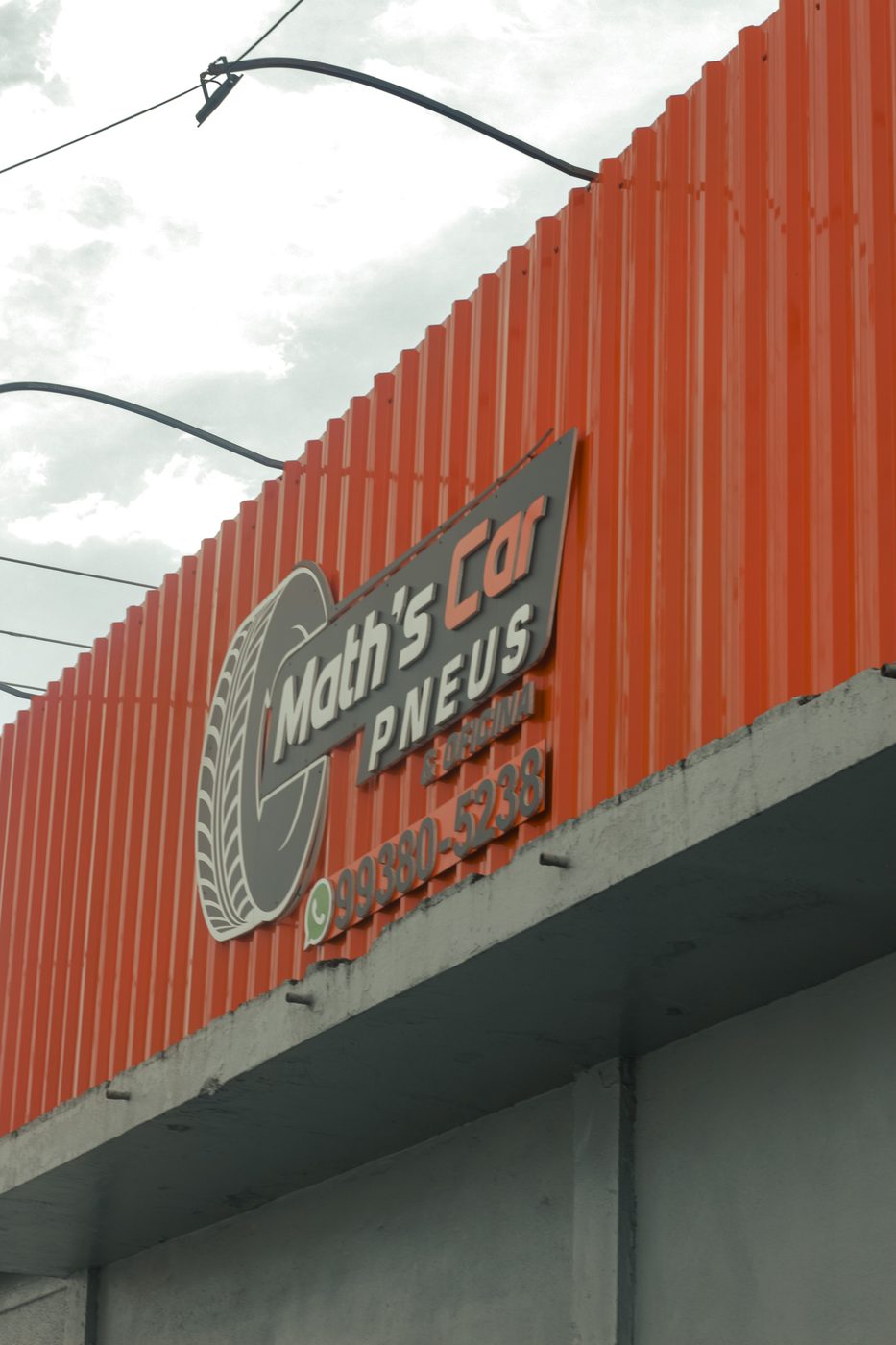 Fachada da Math's Car Pneus e Oficina em Ribeirão Preto